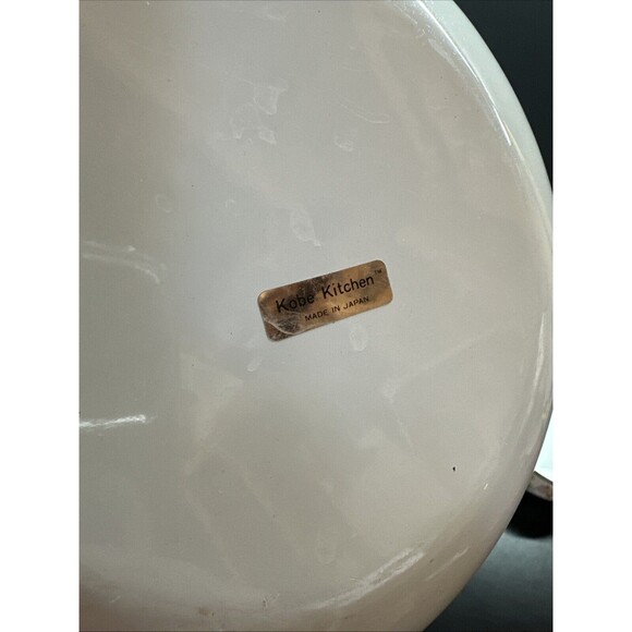 Kobe Kitchen Enamel (3) Mixing Nesting Bowls Floral Vtg Pattern No Lids - Picture 3 of 5